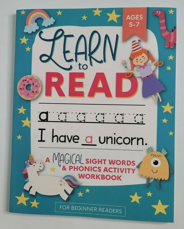 Learn to Read Magical Sight Words Phonics Activity Workbook Beginner Homeschool