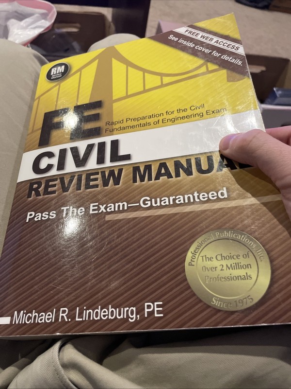 2014 FE Civil Review Manual By Michael R. Lindeburg Paperback