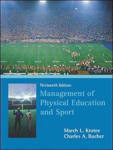Management of Physical – Hardcover, by Krotee March; Bucher – Very Good j