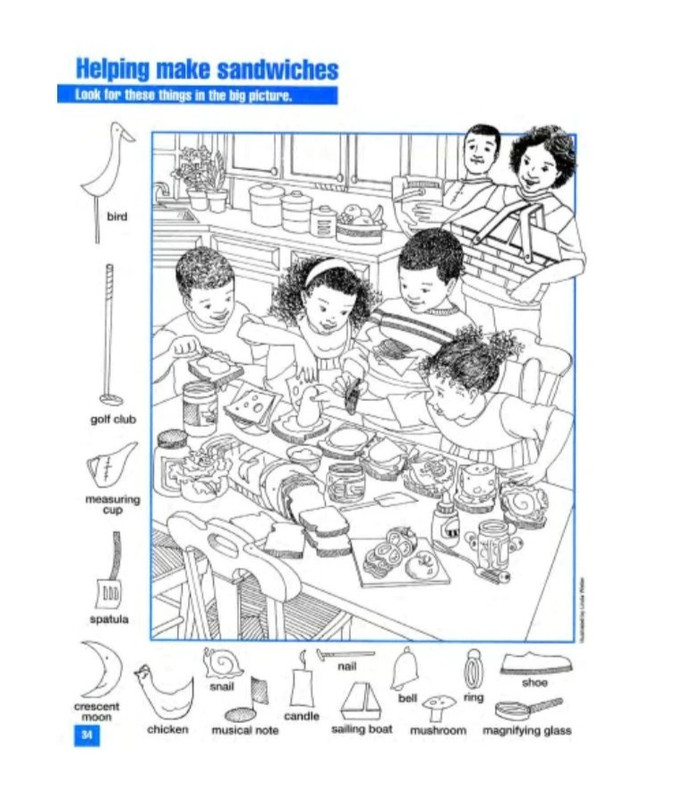 Hidden Pictures (with answer) 4 sets 264 pages - kids activities seek & find gallery