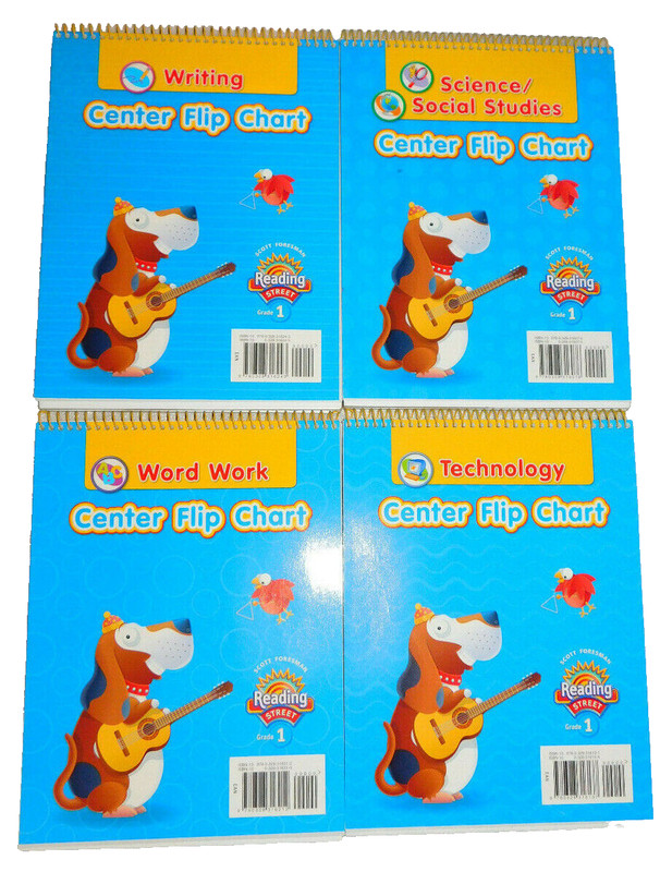 Reading Street 4 Center Flip Chart Set Dry Erase Writing Science Social Studies