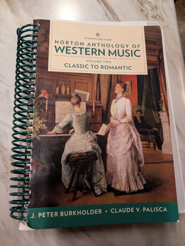 Norton Anthology Of Western Music Classic To Romantic Volume Two 8th Edition