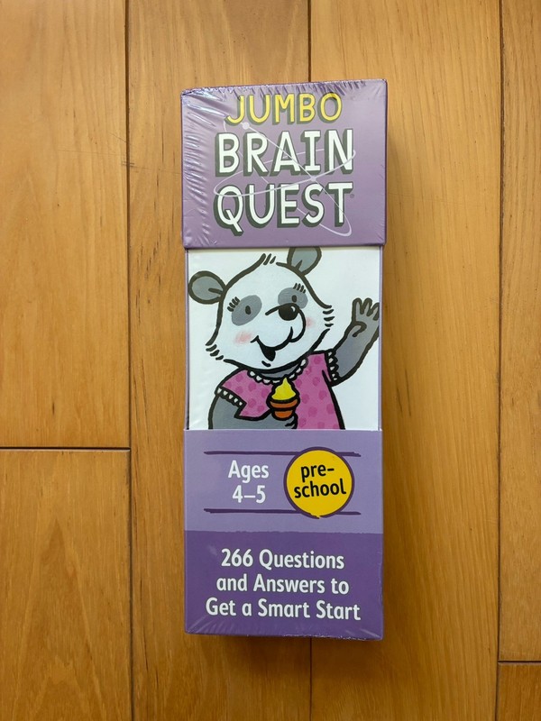 Jumbo Brain Quest Pre-School 266 Q&A In 2 Jumbo Decks Ages 4-5