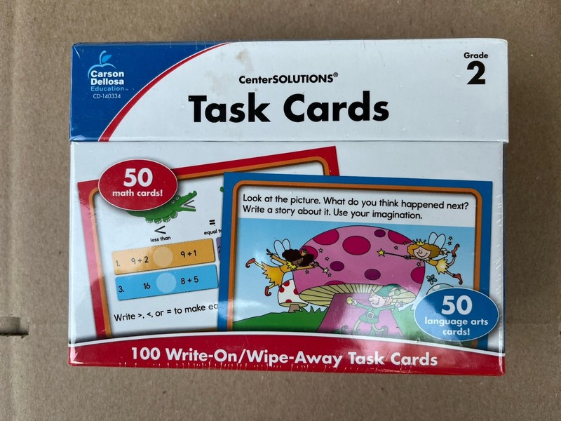 New Center Solutions Task Cards: Word Problems Grade 2 Card Game Factory SEALED
