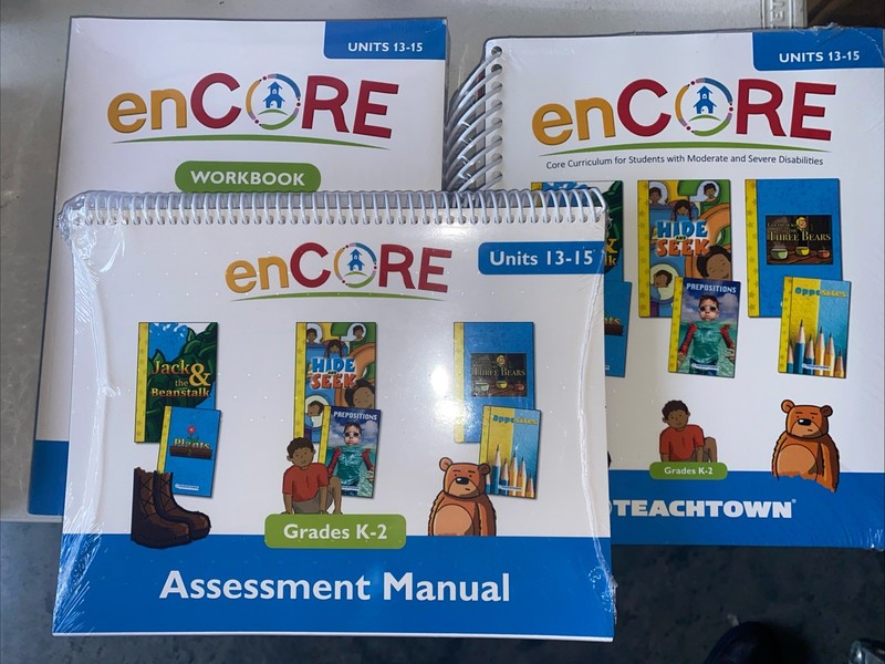 K-2 13-15 Teachtown enCORE Teacher Guide, Student Workbook & Assessment Manual
