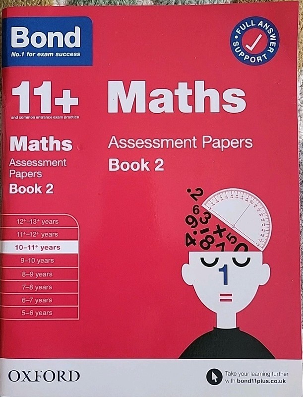 Bond 11+ Maths Assessment Papers Book 2 10-11+ Years