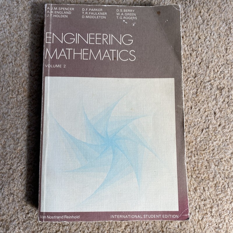 Engineering Mathematics Volume 2 – Van Nostrand Reinhold – Int. Student Edition