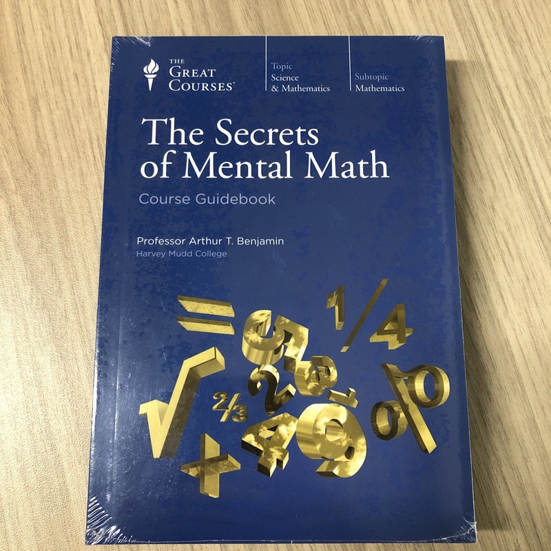 Secrets Of Mental Math, 2 DVD, 12 Lectures, Guidebook, Arthur Benjamin 2011, New
