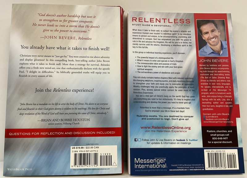 Relentless by John Bevere Box Set of 4 DVD/6 CD/Book/Study Guide gallery