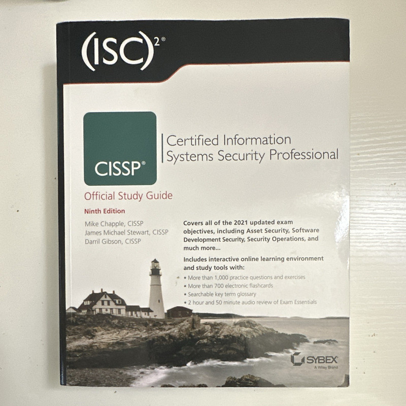 Sybex CISSP Official Study Guide Ninth Edition (2021) Exam Prep Book