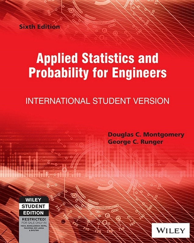 New:Applied Statistics Probability Engineers by 6th INTL ED ‘Free Ship from USA’