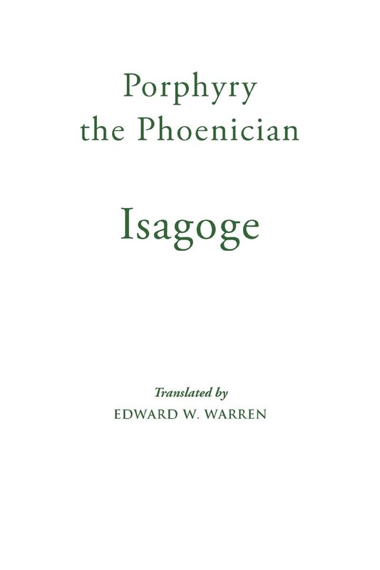 Isagoge (Mediaeval Sources in Translation)