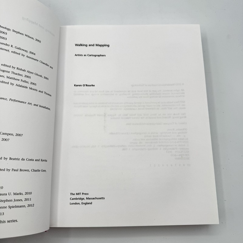 Walking and Mapping: Artists as Cartographers Hardcover 2013 MIT Karen O'Rourke gallery