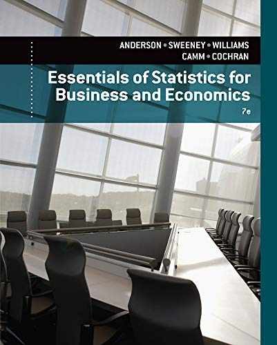 Essentials of Statistics – Hardcover, by Anderson David; Sweeney – Acceptable