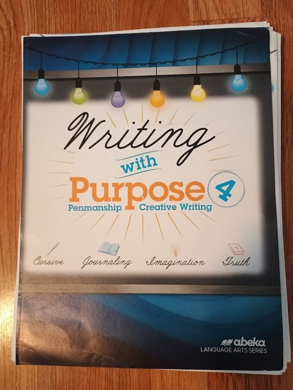 Writing with Purpose 4 – Abeka 4th grade Language Arts LIKE NEW!