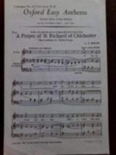 A Prayer Of St Richard Of Chichester, Brand New, Free shipping in the US
