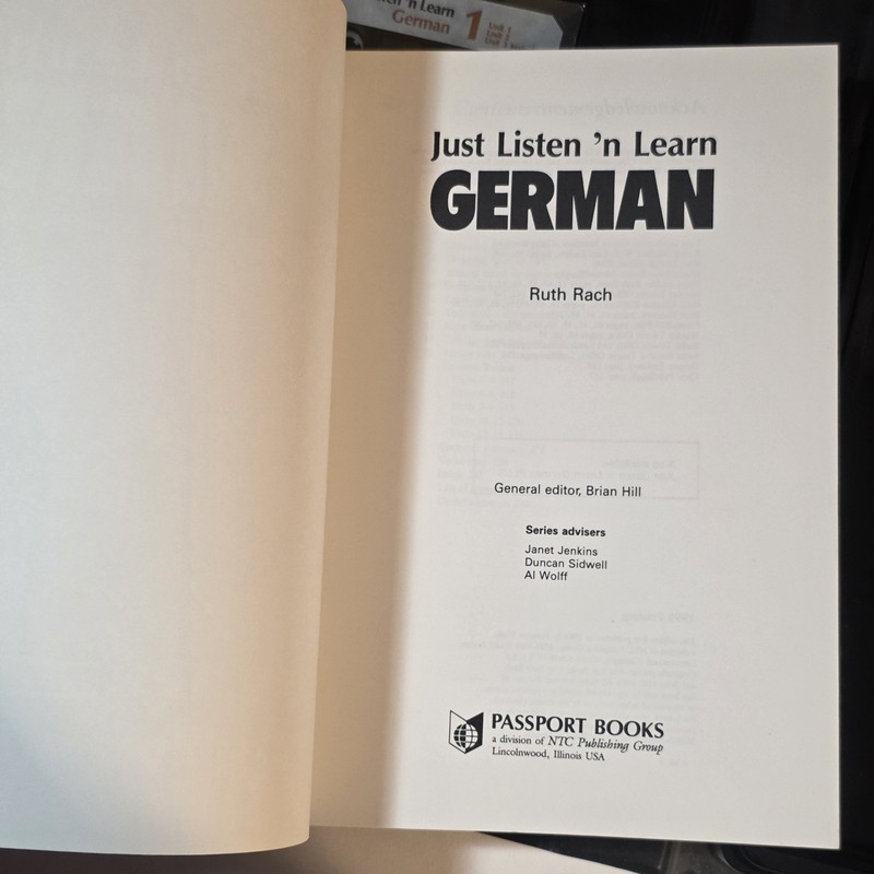 Just Listen 'N' Learn - GERMAN contains 3 Cassettes & 1 Paperback 2nd Ed gallery