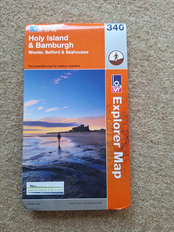 Holy Island and Bamburgh (OS Explorer Map) by Ordnance Survey Sheet map, folded