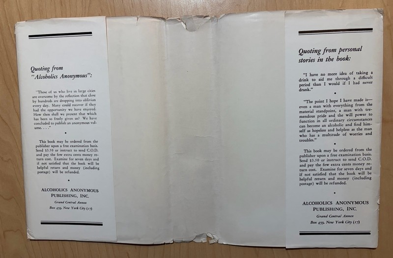 AA Book Alcoholics Anonymous 2nd Edition 1955 Hard Cover Dust Jacket 6th Print gallery