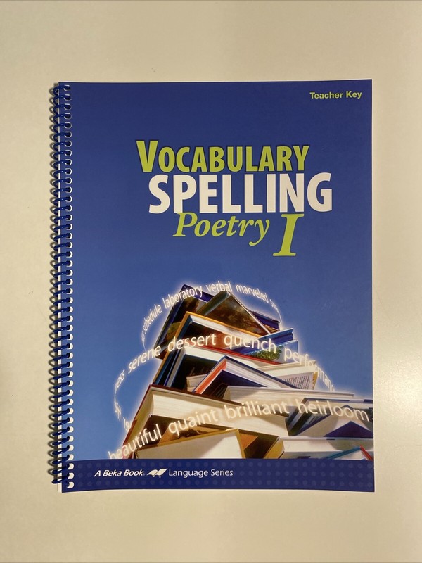 ABeka Vocabulary Spelling Poetry I Teacher Key w/ CD 5th Edition Grade 7