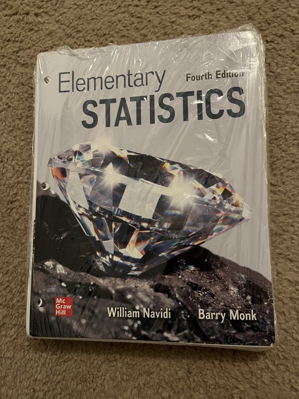 Elementary Statistics 4th Edition Loose Leaf Edition Navidi & Monk w/Access Code