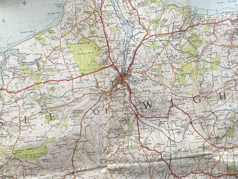 OS Ordnance Survey One Inch Map, The Solent, Sheet 180, 1945 gallery