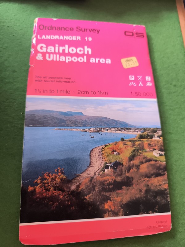 Ordnance Survey Landranger 19 Gairloch & Ullapool Area Map