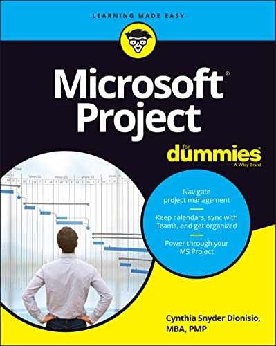 Microsoft Project For – Paperback, by Dionisio Cynthia Snyder – Very Good