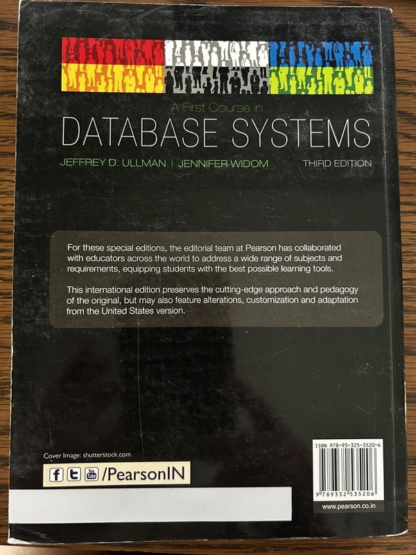 A First Course in Database Systems by Ullman 3rd INTL ED gallery