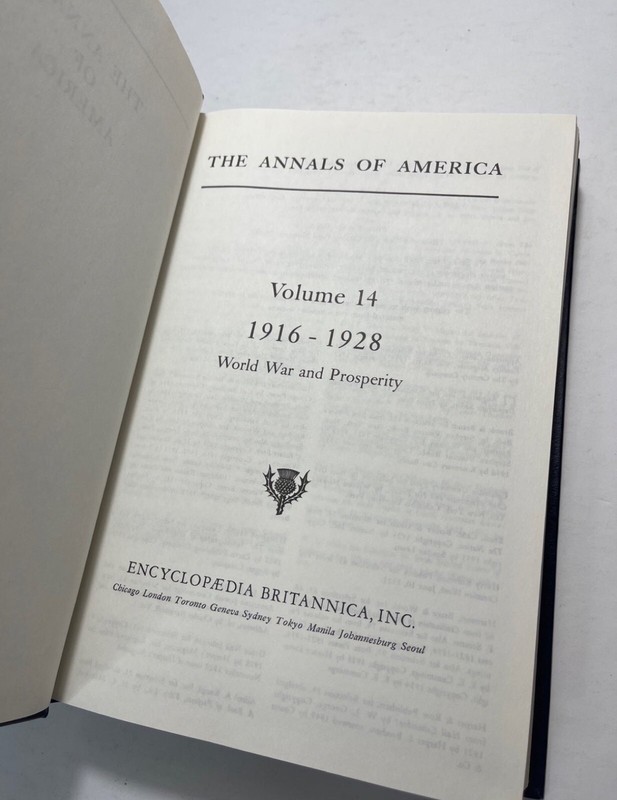 THE ANNALS OF AMERICA: Volume 14 (1916-1928) • by Encyclopaedia Britannica 1976 gallery