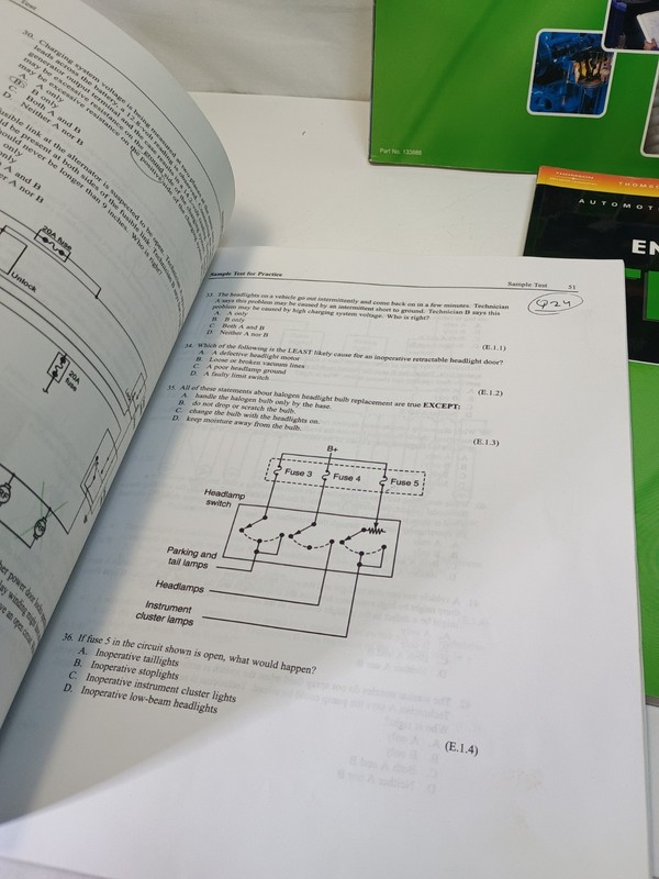 Thomson Delmar Learning Engine Performance Test A6 A8 L1 Study Guide 4th Ed Book gallery