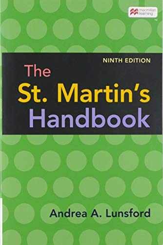 The St. Martin’s Handbook (Paper – Paperback, by Lunsford Andrea – Acceptable