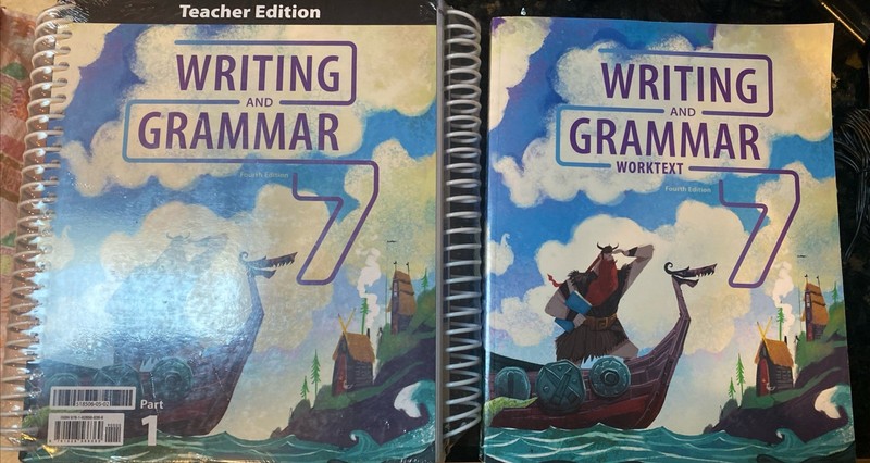 BJU Press Writing & Grammar 7 Student Worktext And Teacher Edition 1 & 2 4th ed