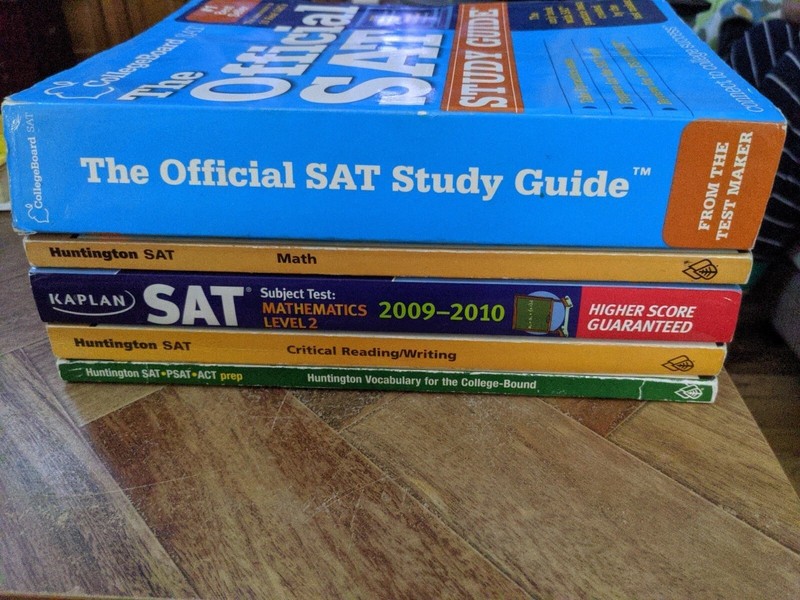 Lot of 5 SAT Study Guides Work Books College Entry