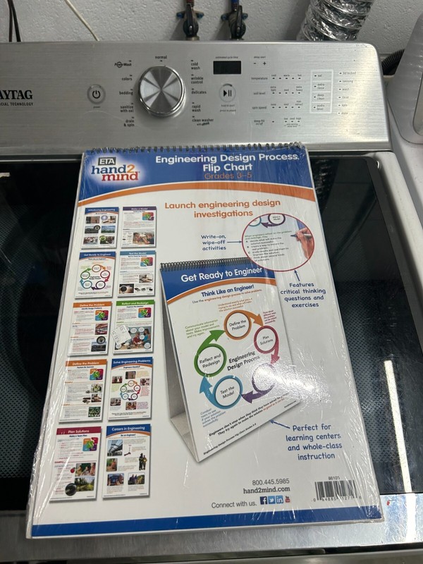 New HAND2MIND Engineering Design Process FLIP CHART Write-on Wipe-Off Grades 3-5