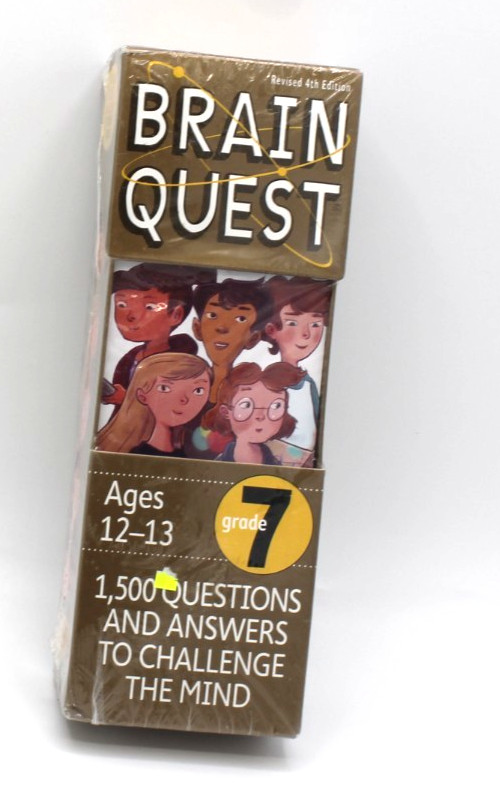 Brain Quest Grade 7 Revised 4th Edition 1500 Questions & Answers Ages 12-13 NEW