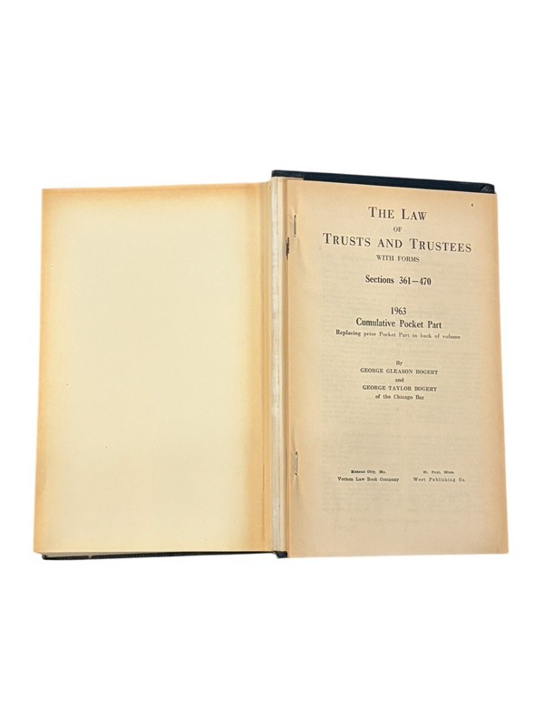 Bogert Trust And Trustees Sections 361-470 Law Book Copyright 1953 gallery