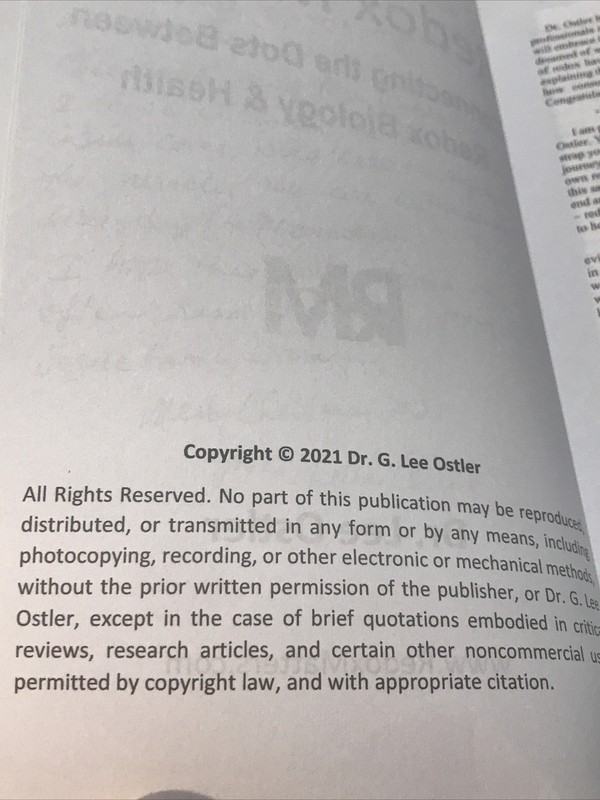 Redox Matters: Connecting Redox Biology & Health by Dr. Lee Ostler - Signed gallery