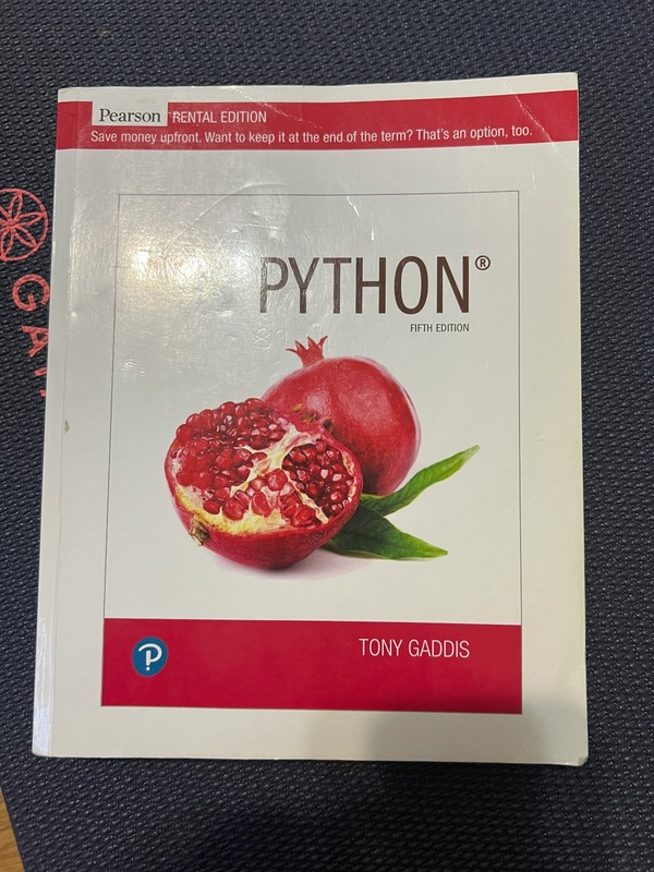 Starting Out with Python [RENTAL – Paperback, by Tony Gaddis – Very Good