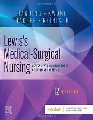 Lewis’s Medical-Surgical Nursing: – Hardcover, by Harding PhD RN – Very Good v