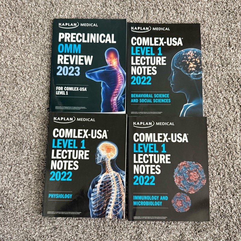 Kaplan Medical COMLEX-USA Level 1 Lecture Notes Set (2022-2023) Preclinical OMM