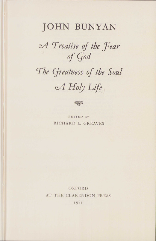 The Miacellaneious Works of John Bunyan