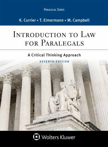 Introduction to Law for Paralegals: A Critical Thinking Approach