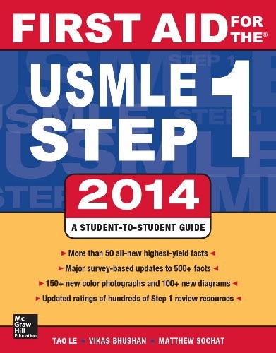 First Aid for the USMLE Step 1 2014 (First Aid Series) By Tao Le