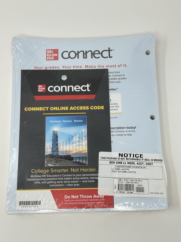 Managerial Accounting 17e Garrison Noreen Brewer Loose Leaf +Connect Code Sealed