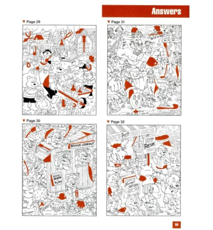 Hidden Pictures (with answer) 4 sets 264 pages - kids activities seek & find gallery