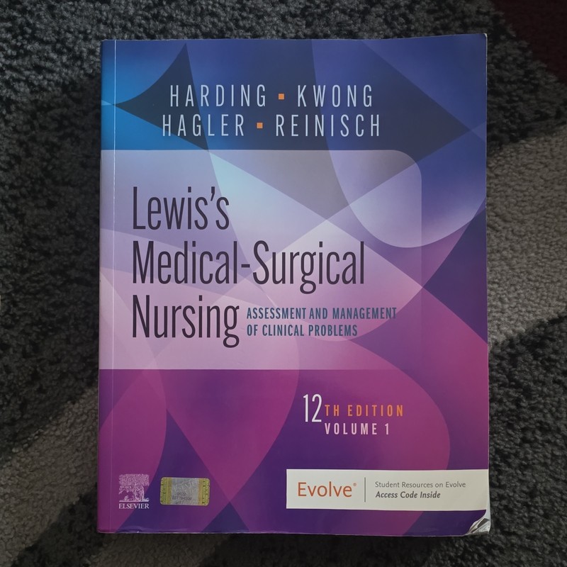 Lewis’s Medical-Surgical Nursing 12th Edition Hardcover Volume 1
