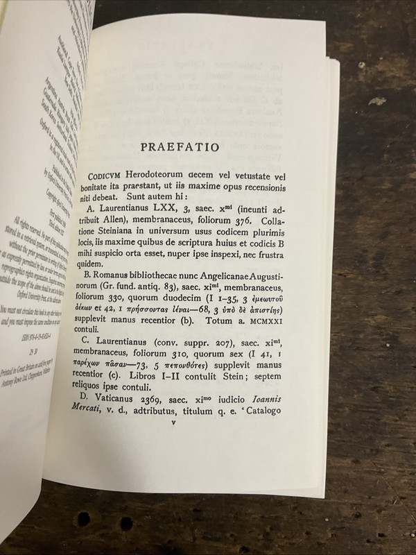 Oxford Classical Texts: Historiae by Herodotus (1927, Hardcover) gallery
