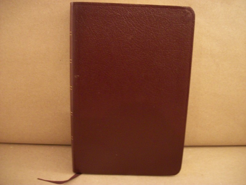 NIV Thinline Bible 1996 Burgundy Bonded Leather Ribbon Marker Red Line Edition