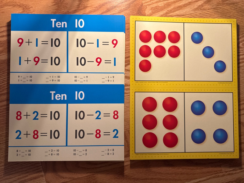 Abeka Homeschool Combination Dot Cards Educational Math Tool gallery